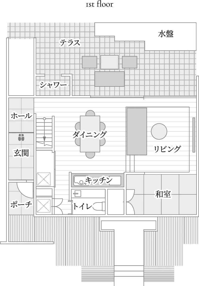 屋内1Fフロアレイアウト